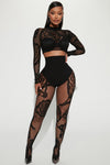 A Little Daring For You Legging Set - Black.