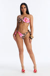Kayla Leopard Floral 2 Piece Bikini - Leopard.