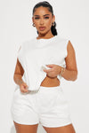 Better Believe Short Set - White.