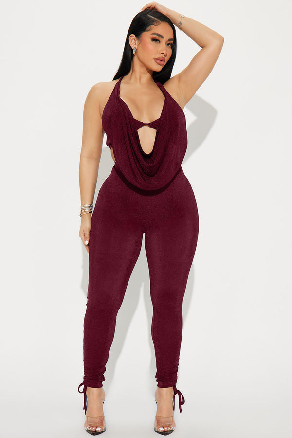 Weekend Lineup Legging Set - Burgundy.