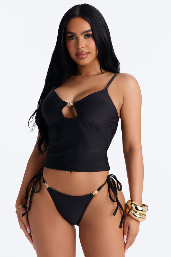 Kendall 2 Piece Tankini Set - Black.
