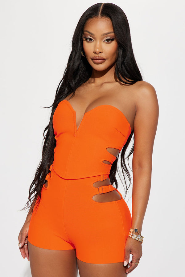 Good Time Bandage Short Set - Orange.