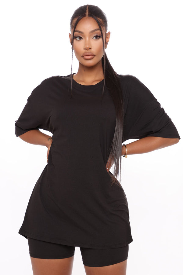 Weekend Vibes Short Set - Black.