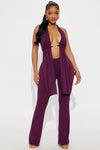 Midnight Mirage Pant Set - Plum.
